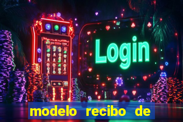 modelo recibo de pagamento word